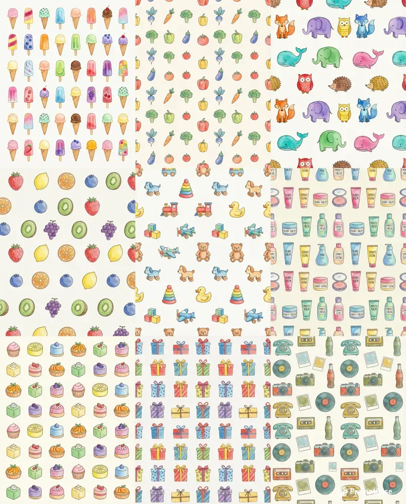 Cute Watercolor Patterns