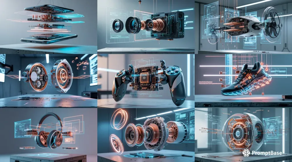 3D Exploded View Tech Gadgets