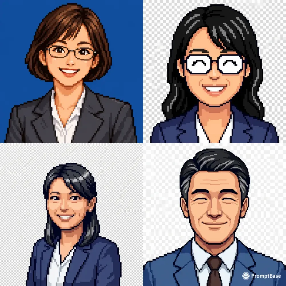 90s Pc Character Pixel Art Portraits