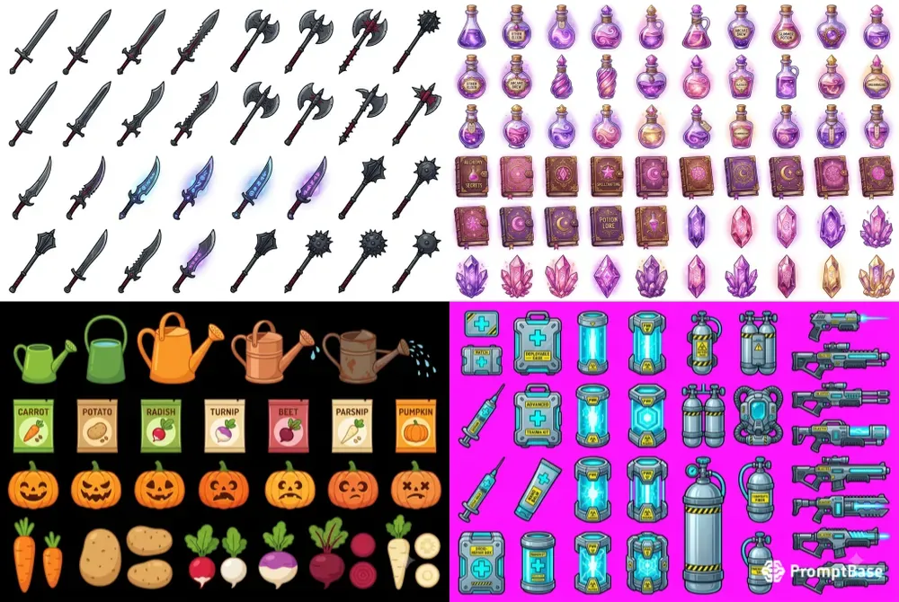 2D RPG Game Asset Sprite Sheets