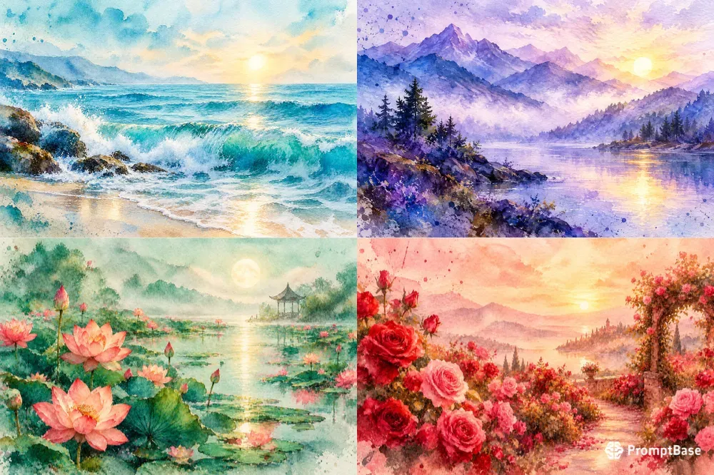 Dreamy Fluid Watercolor Masterpieces