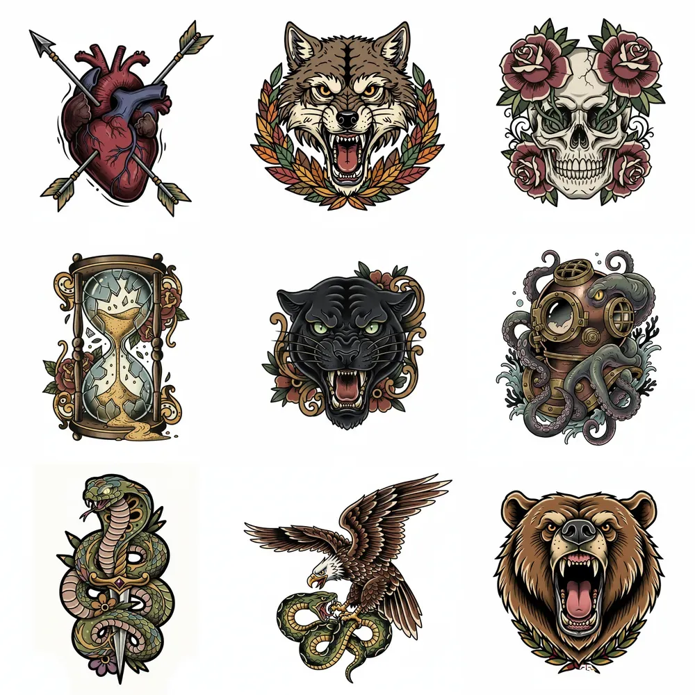 Bold Neotraditional Tattoo Designs