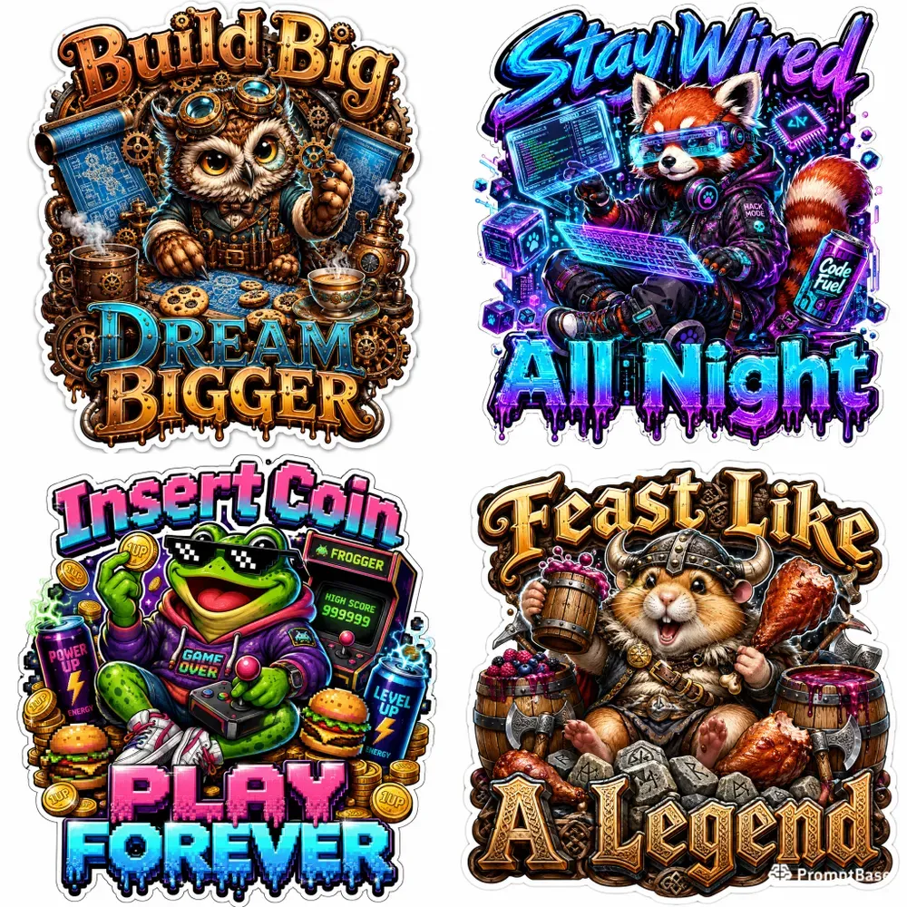 Cute Mascot Sticker Design Kits