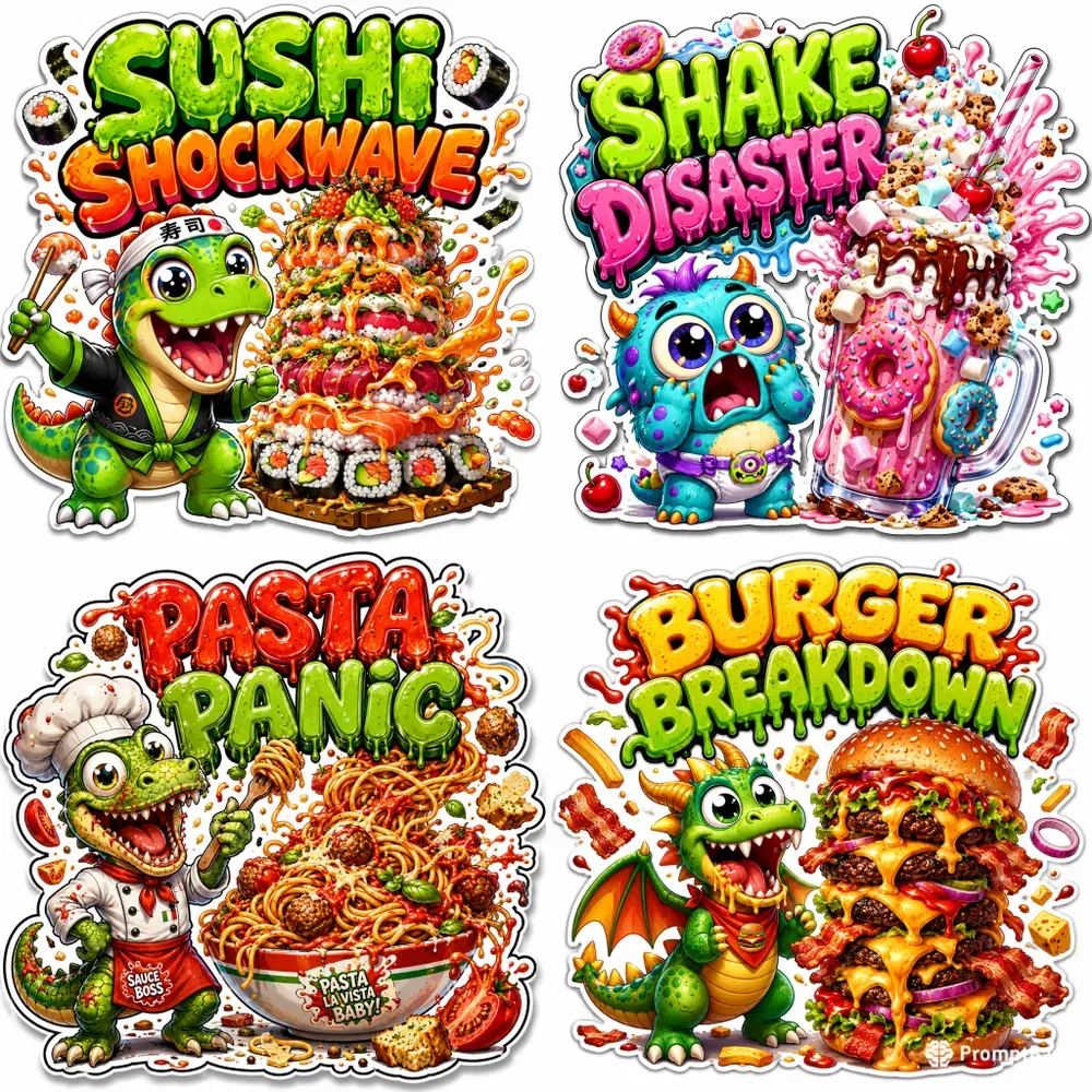 Monster Snack Typography Collections
