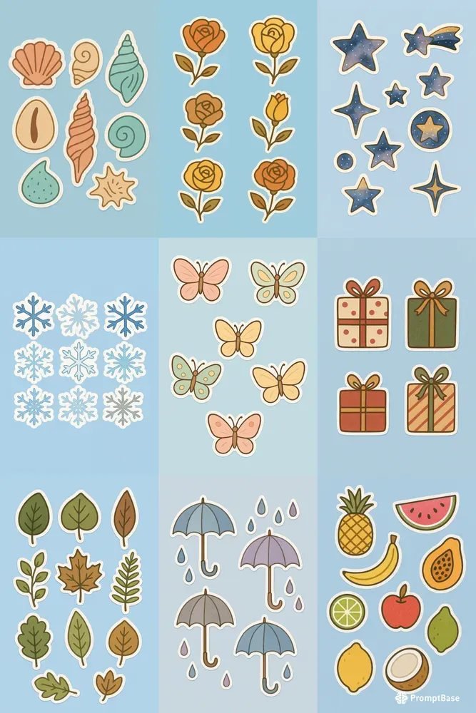 Cute Seasonal Theme Sticker Sets