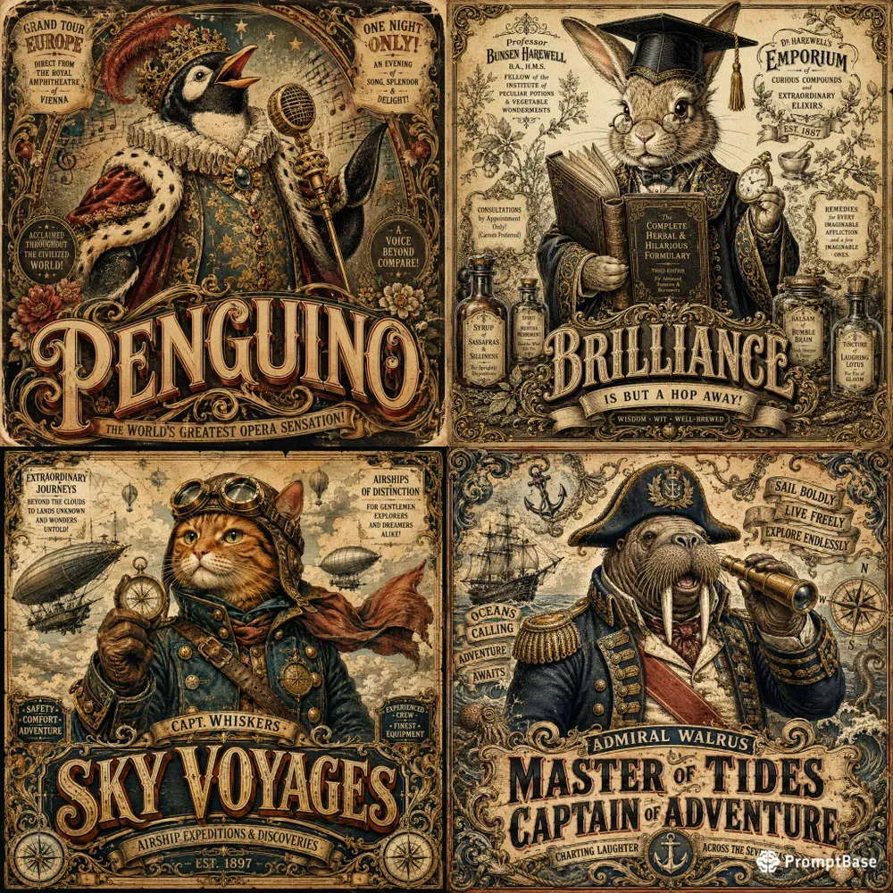 Vintage Character Posters