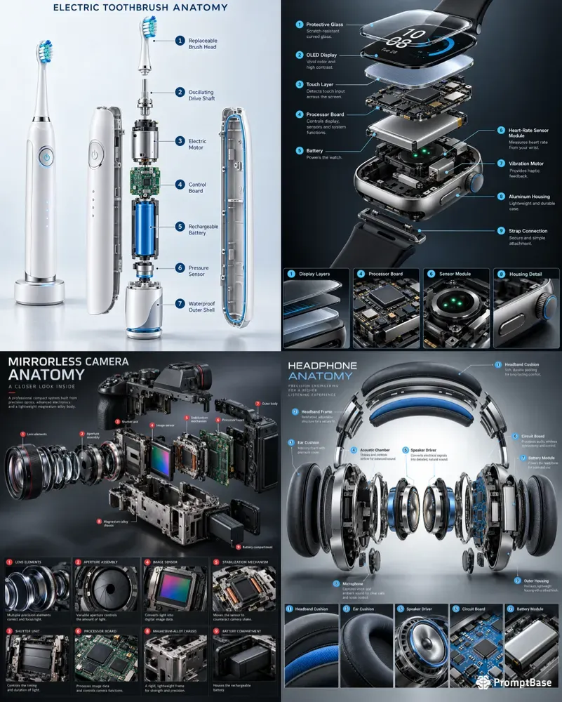 3D Product Anatomy Infographics