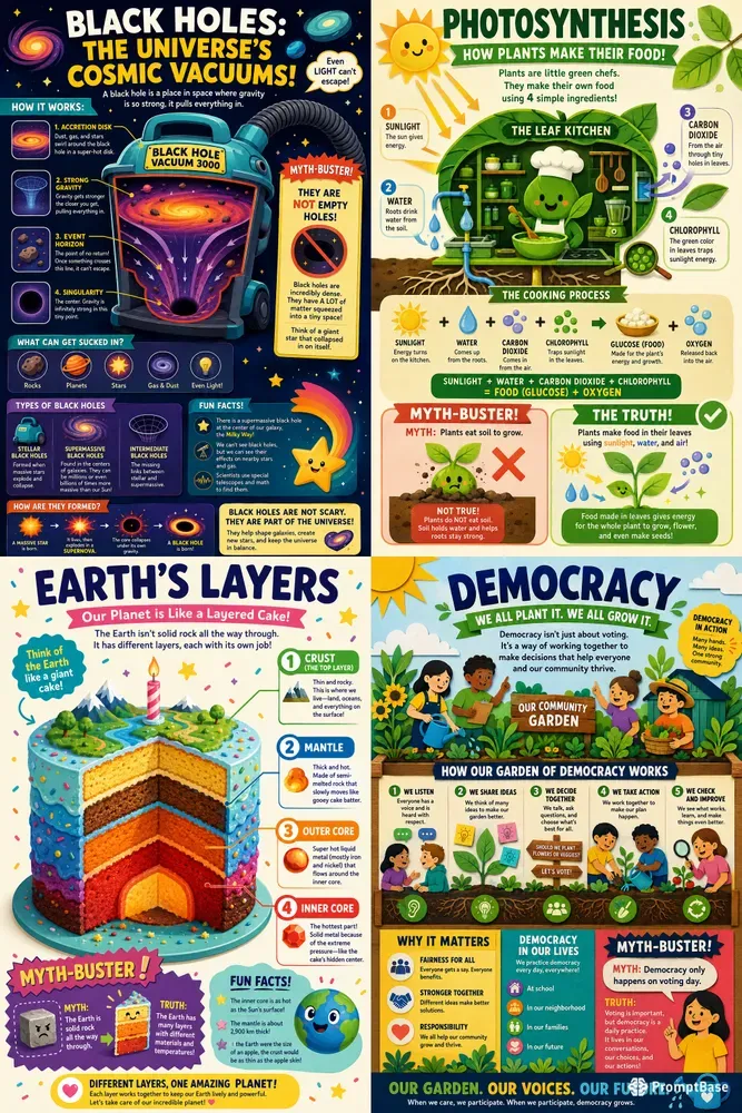 Educational Kids Infographic World Posters
