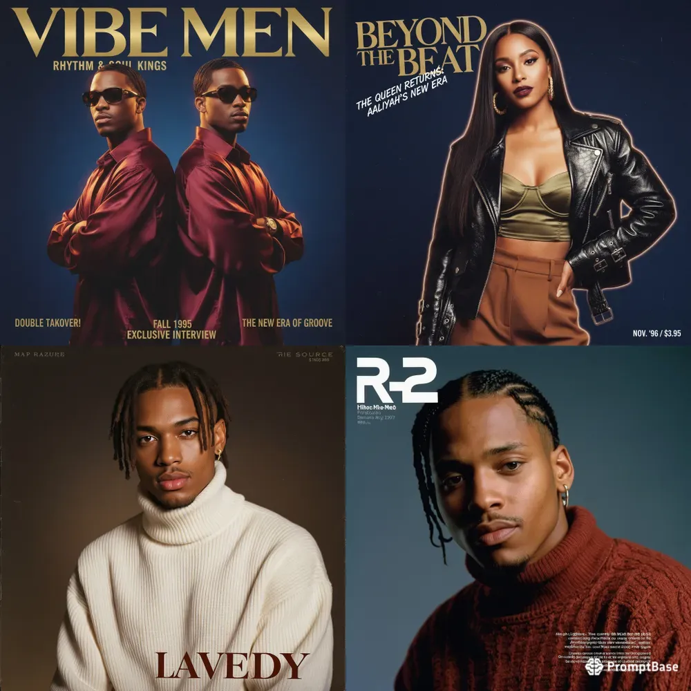 90s Vibe Magazine Cover Blueprints