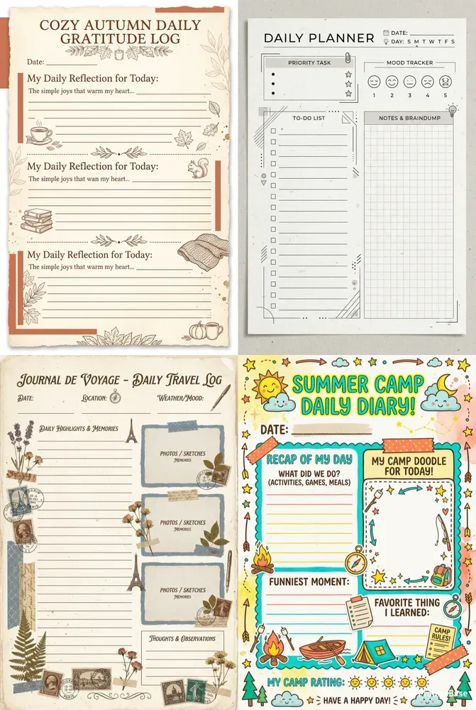 Printable Journal Page Generator