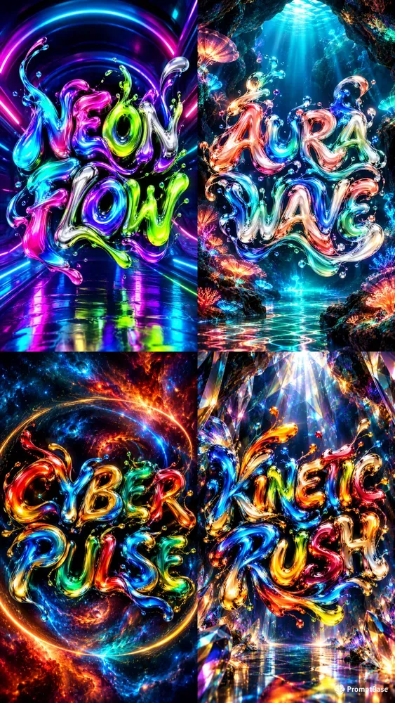 Premium 3D Liquid Dancing Typographies