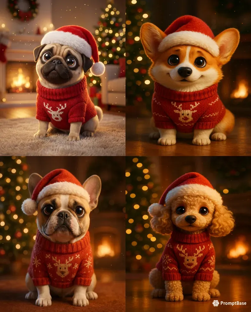 Pixar Dogs In Christmas Sweaters