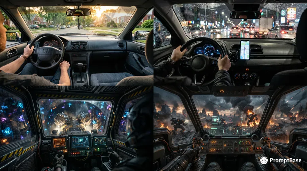 Realistic Car Scifi Cockpits