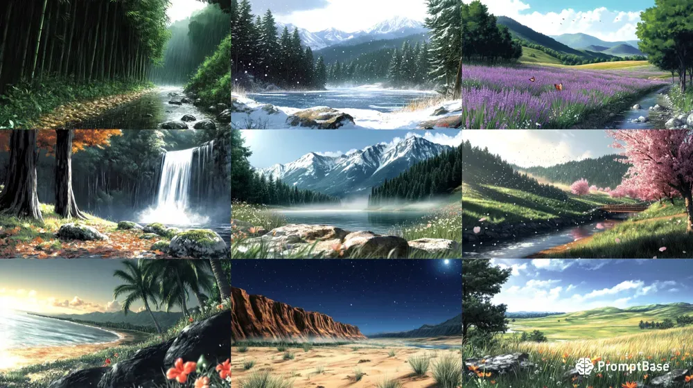 Realistic Cinematic Watercolor Landscapes