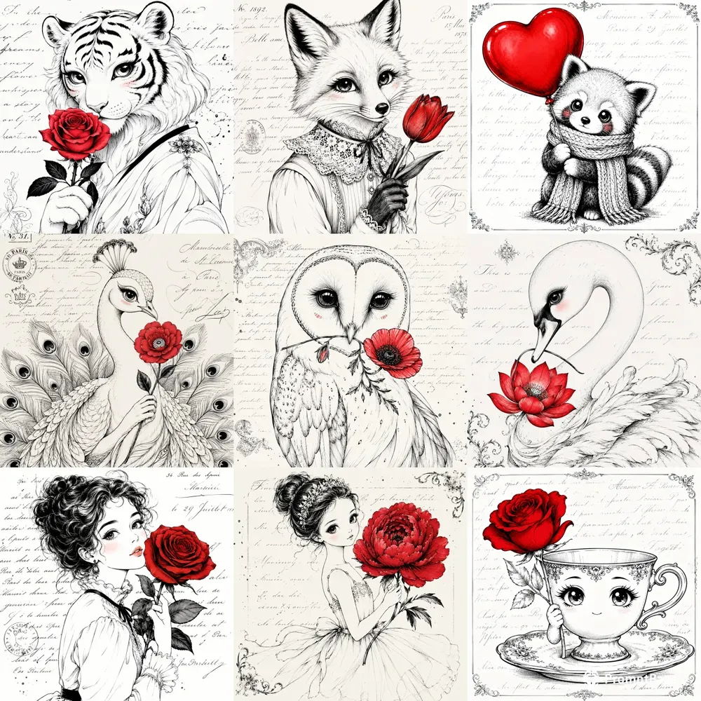 Elegant Line Art Portrait Collections