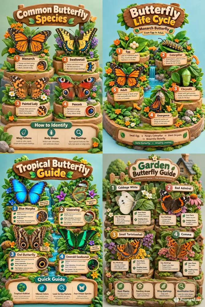 3D Clay Butterfly Species Guides