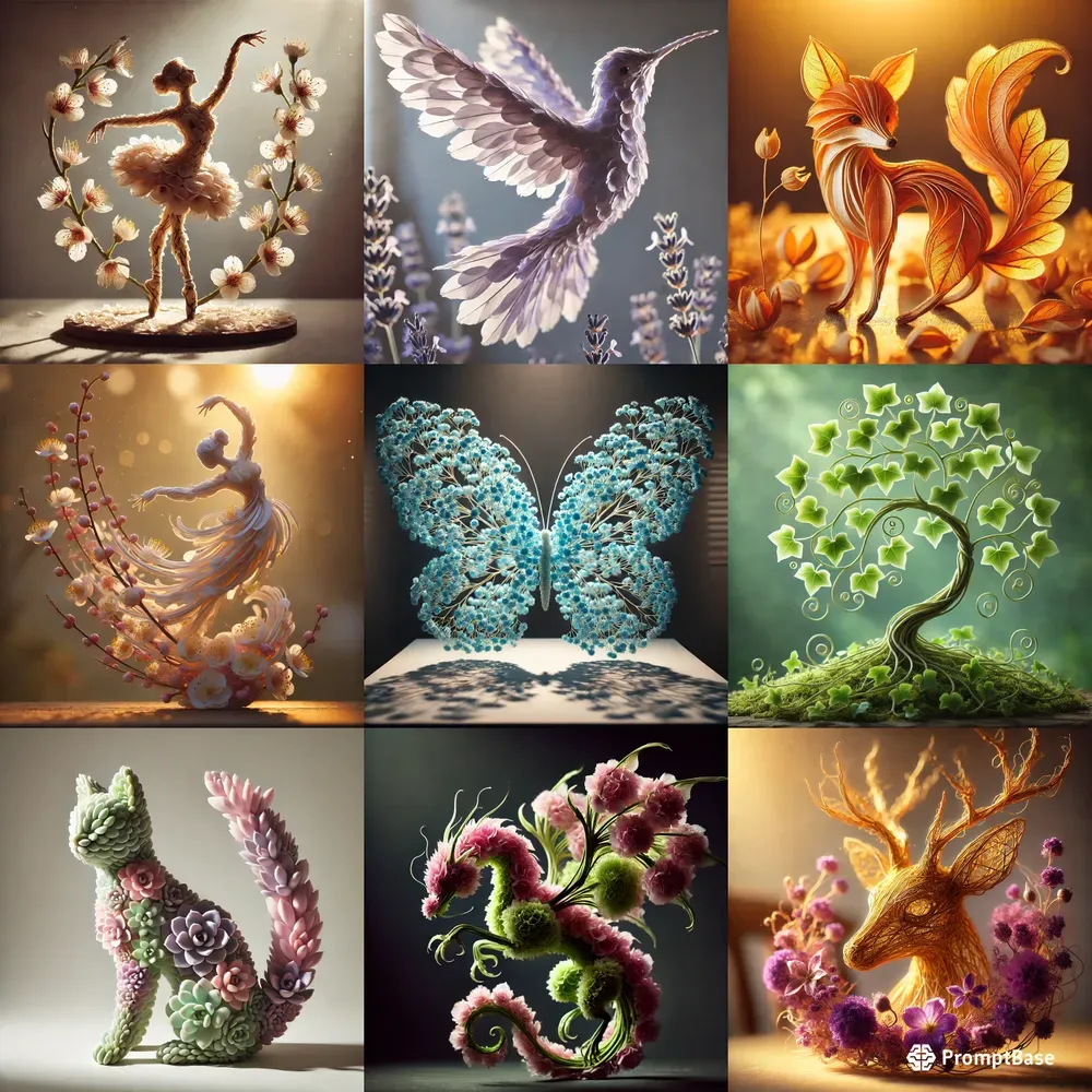 Floral Sculpture Creatures
