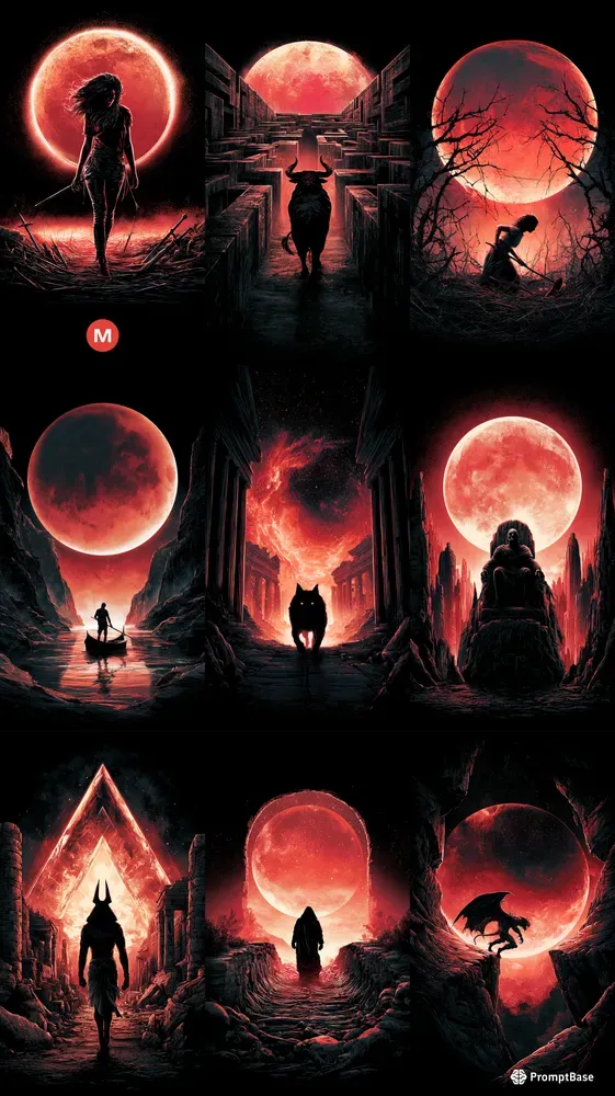Dark Mythological Underworlds Art