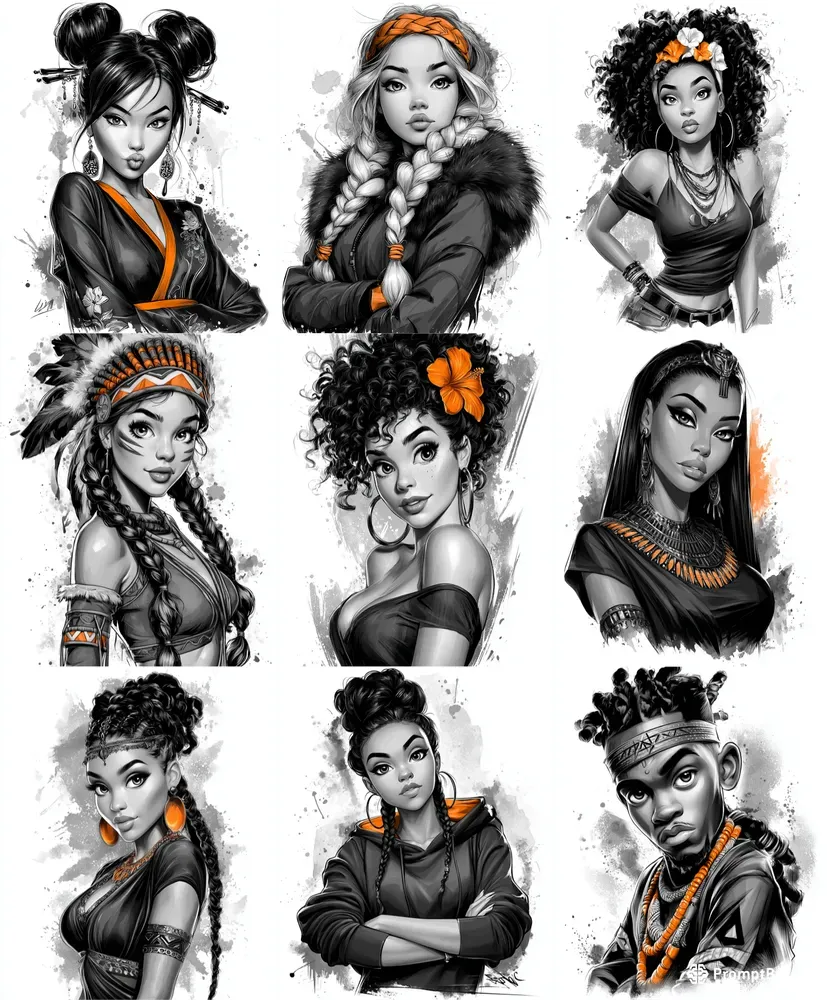 Stylized Grayscale Portraits