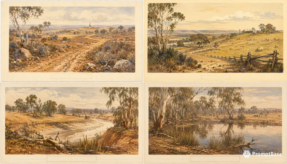 Heidelberg Landscape Lithograph Posters