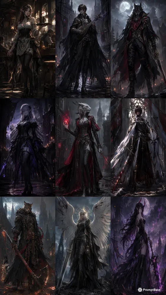 Dark Fantasy Anime Characters Designs