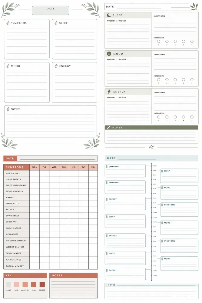 Menopause Wellness Journal Pages