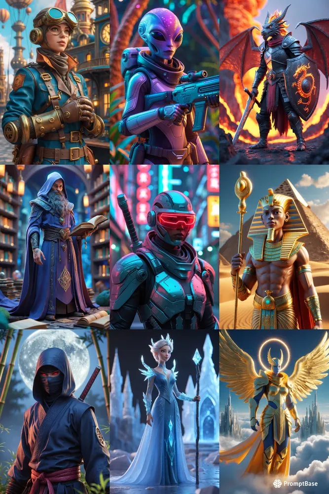 Stylized 3D Render Characters