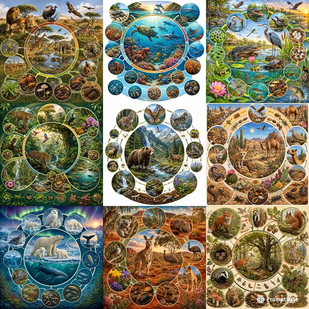 Wildlife Ecology Infographic Kits