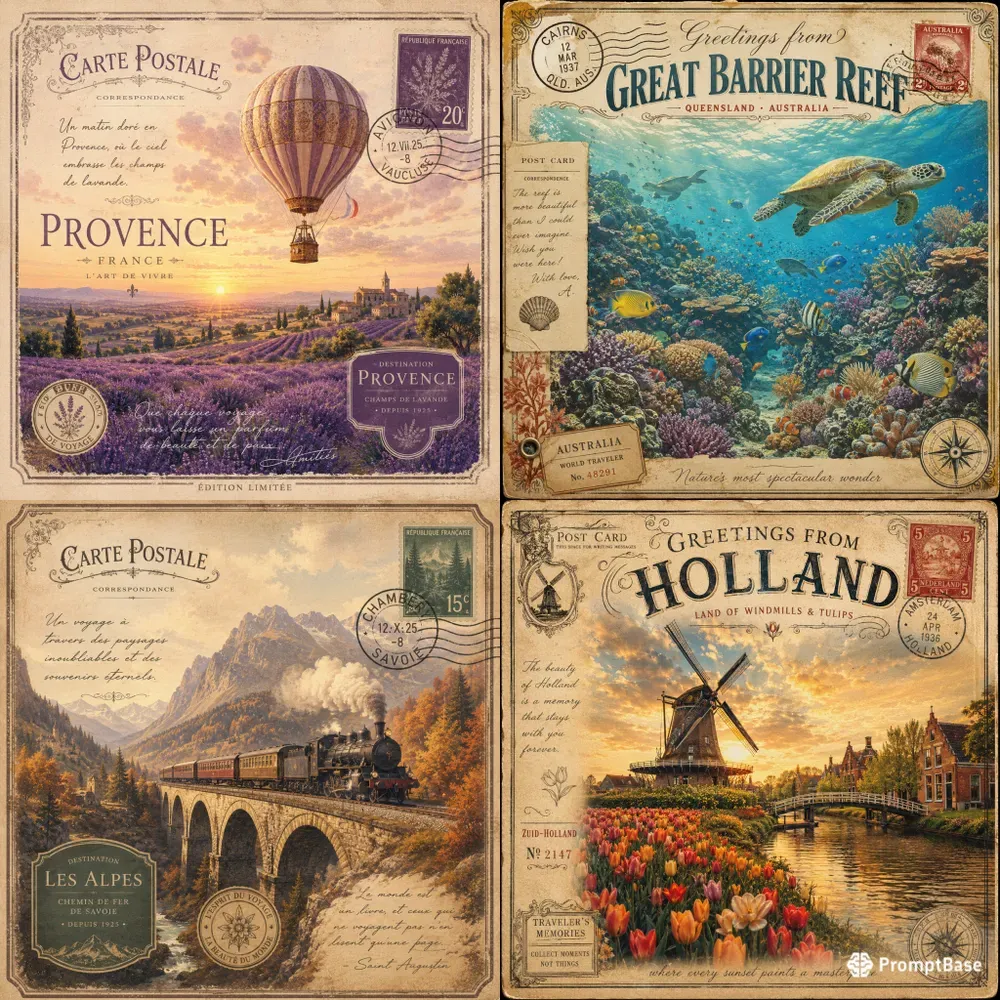 Vintage Art Postcards