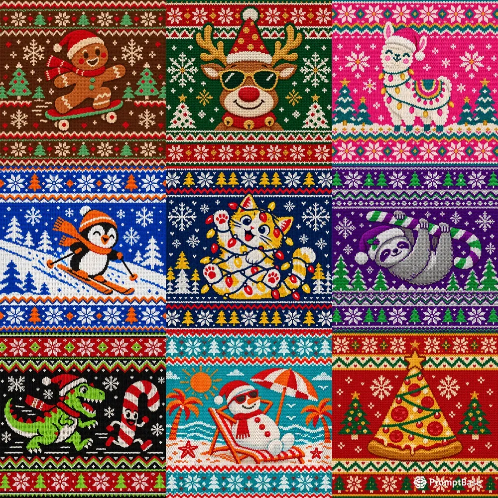 Ugly Christmas Sweater Knit Designs