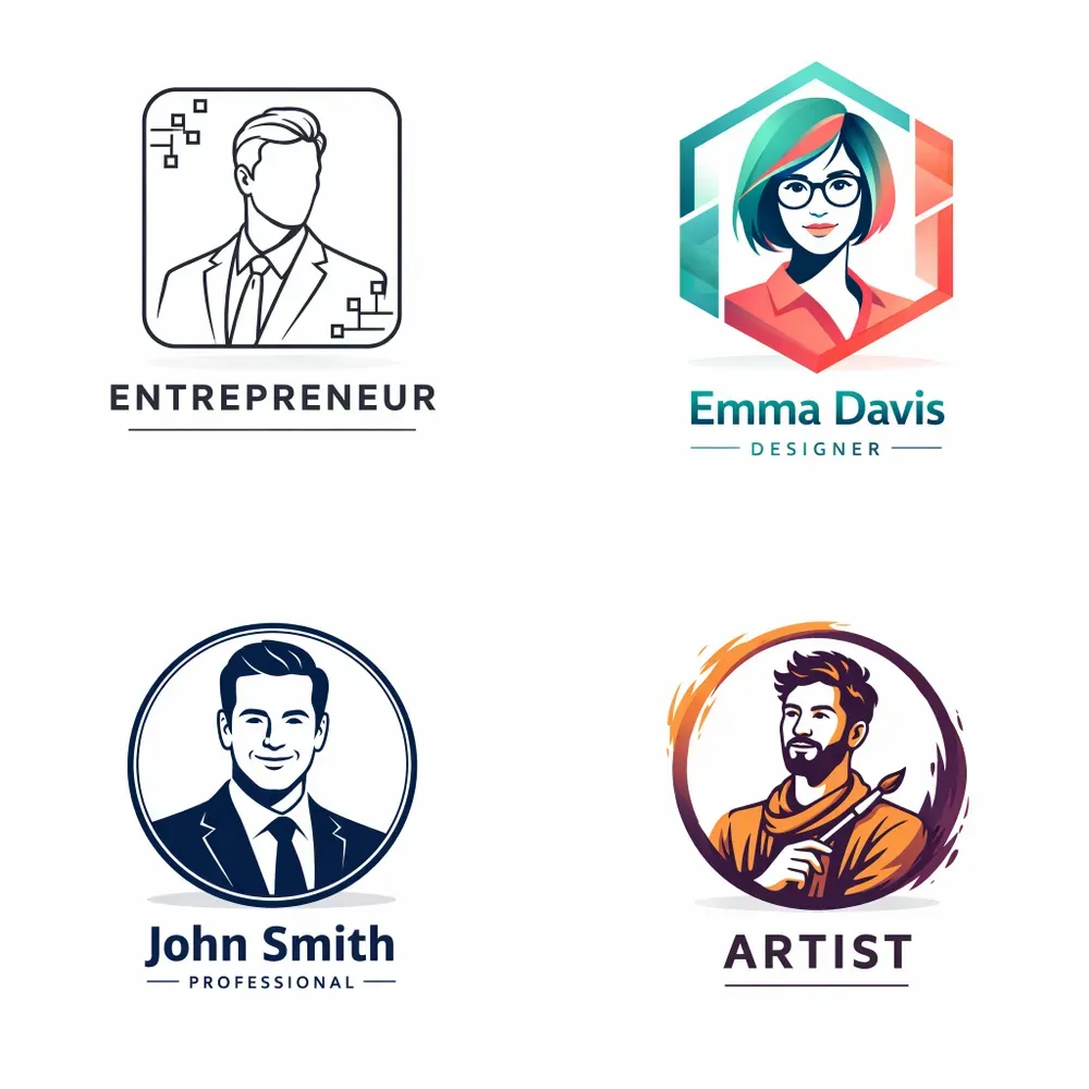 Clean Modern Profile Photo Logo Art
