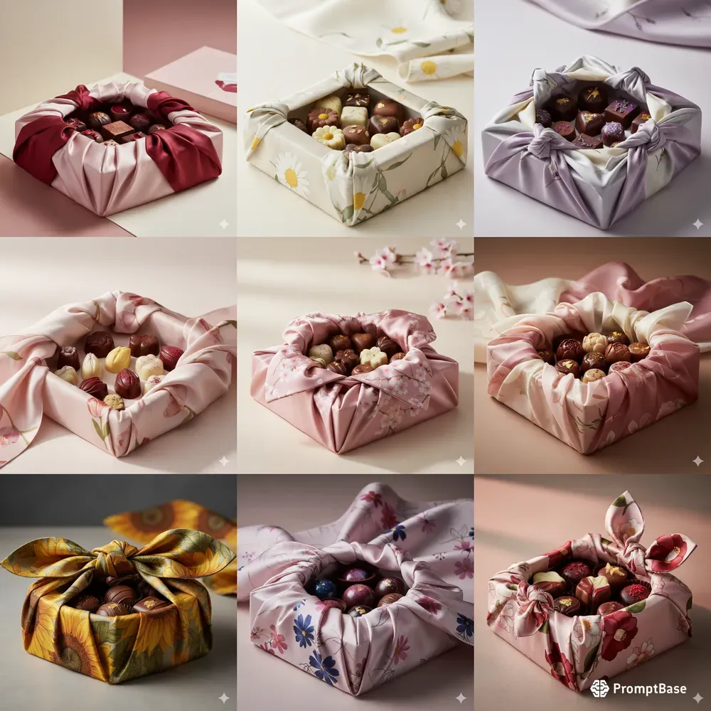 Luxury Valentine Chocolates In Bojagi