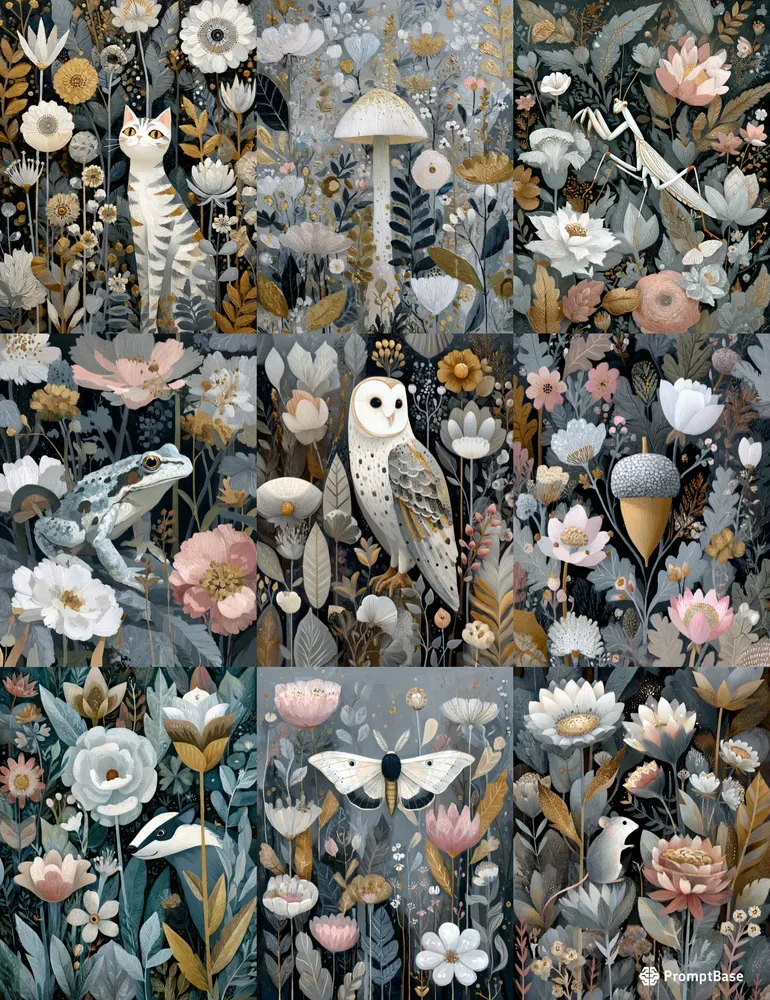 Woodland Folk Art Animals