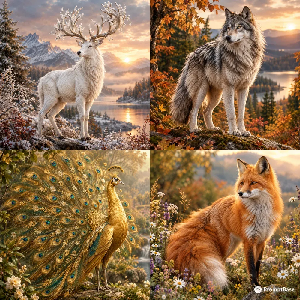 Majestic Fantasy Animal Portraits