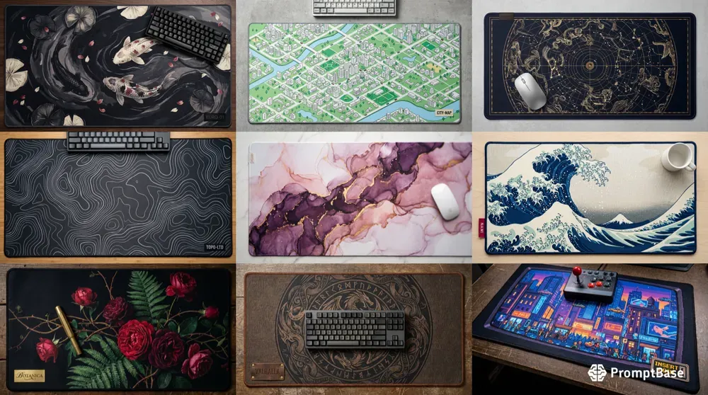 Premium Deskmat Mockups