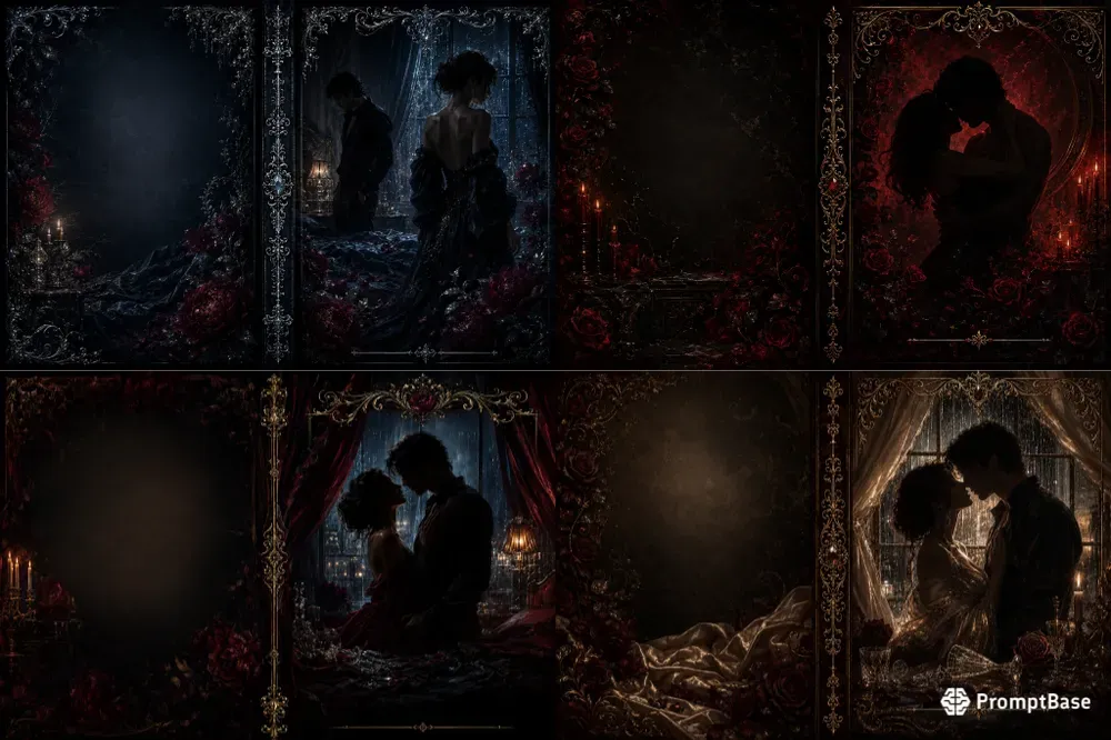 Dark Romance Book Cover Silhouette Wraps