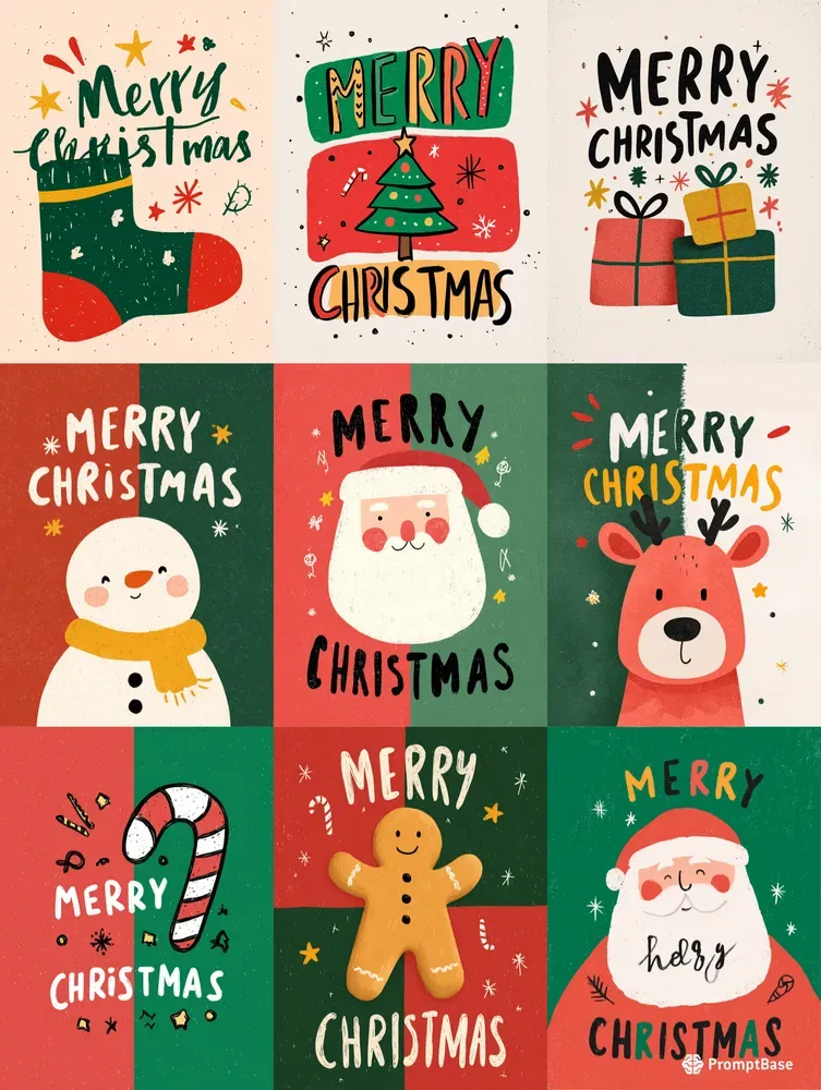 Cute Minimal Christmas Cards