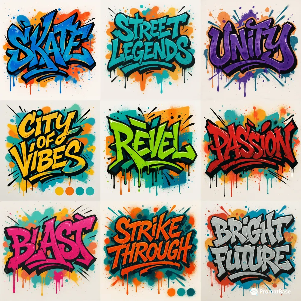 High Contrast Dynamic Graffiti Art