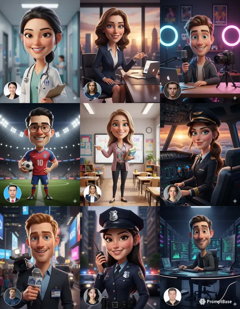 Turn Any Photos To 3D Cartoon Caricatures