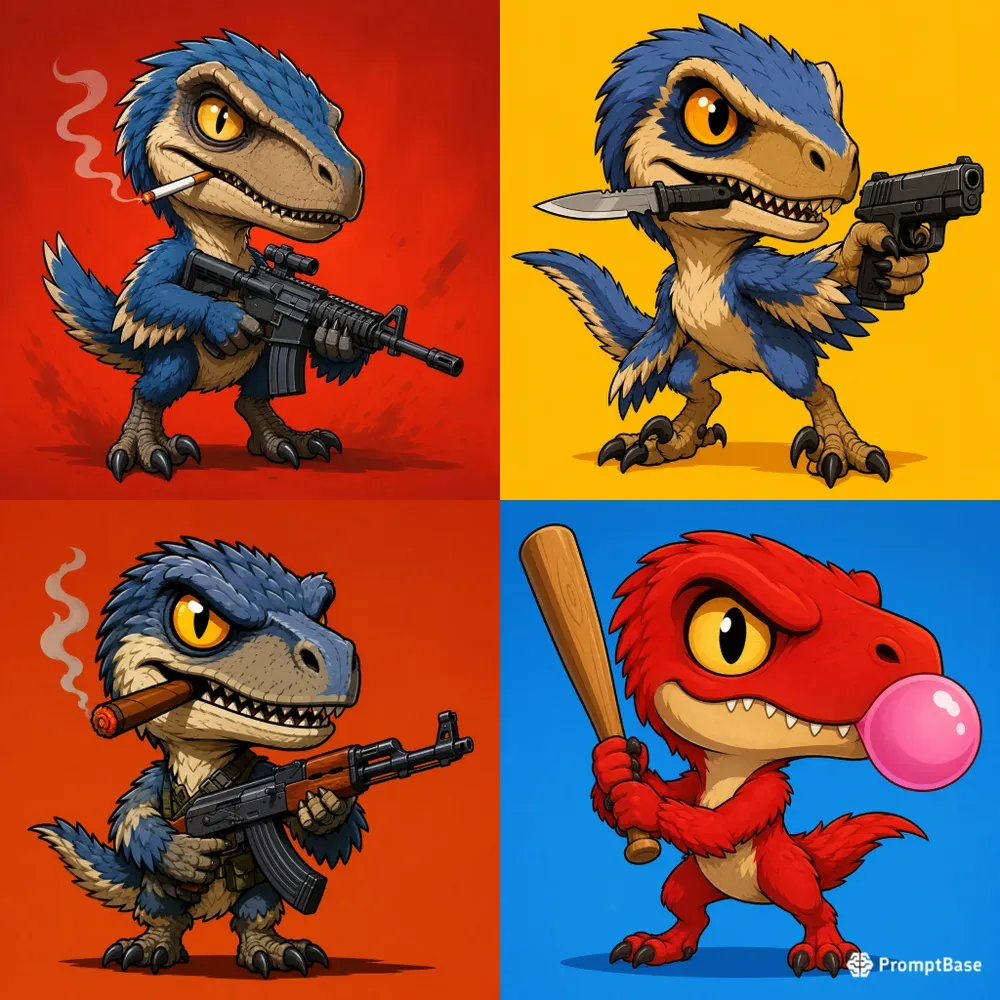 Feathered 2a Raptors Smoking Cigarettes