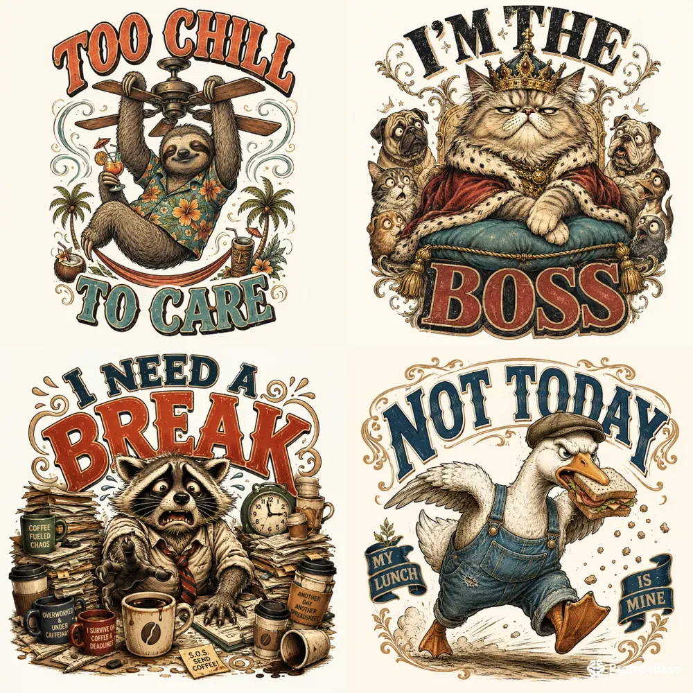 Whimsical Vintage Animal Tees