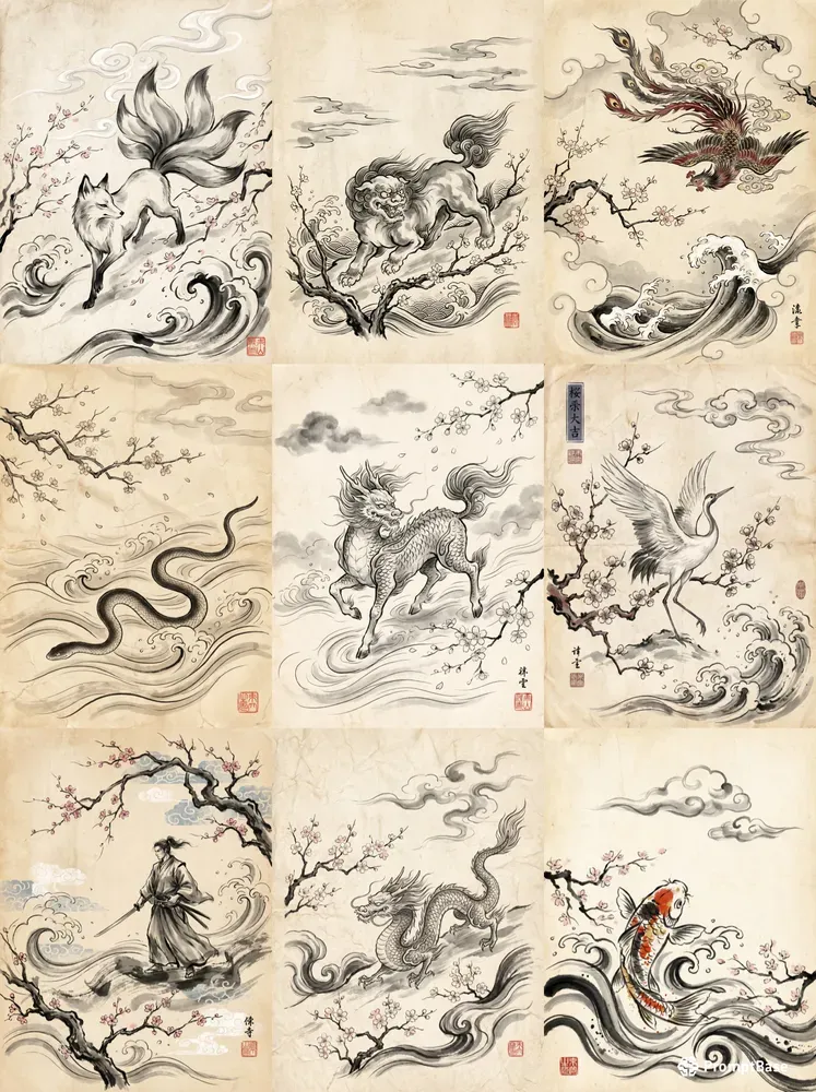 Traditional Japanese Ink Tattoo Art
