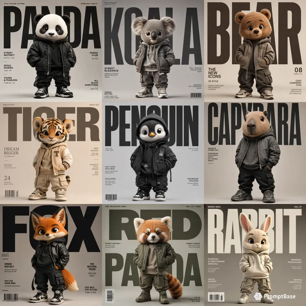 Luxury Baby Animal Magazine Covers