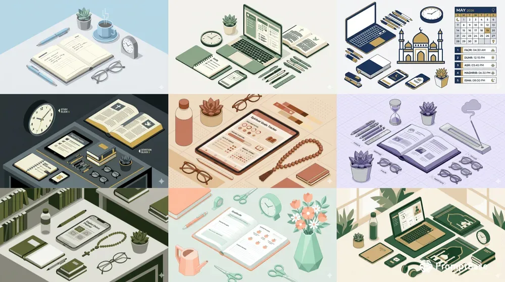 Productivity Mindfulness Planner Art