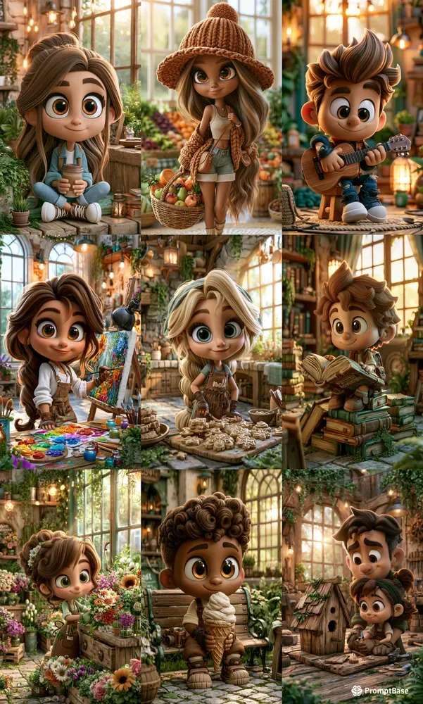 Whimsical 3D Character Renders