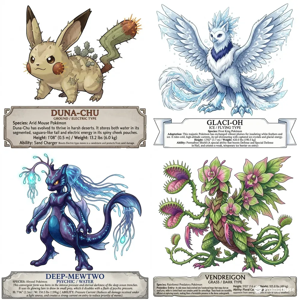 Convergent Evolution Pokemon Forms