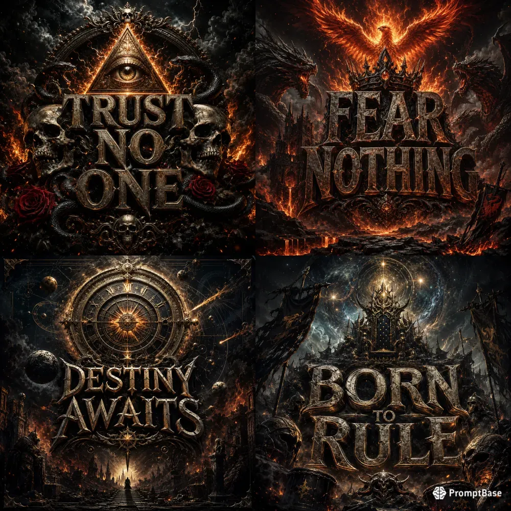 Dark Fantasy Quote Poster Art