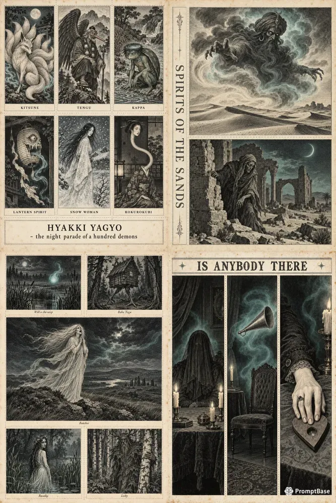 Ghosts And Spirits Engraving Sheets
