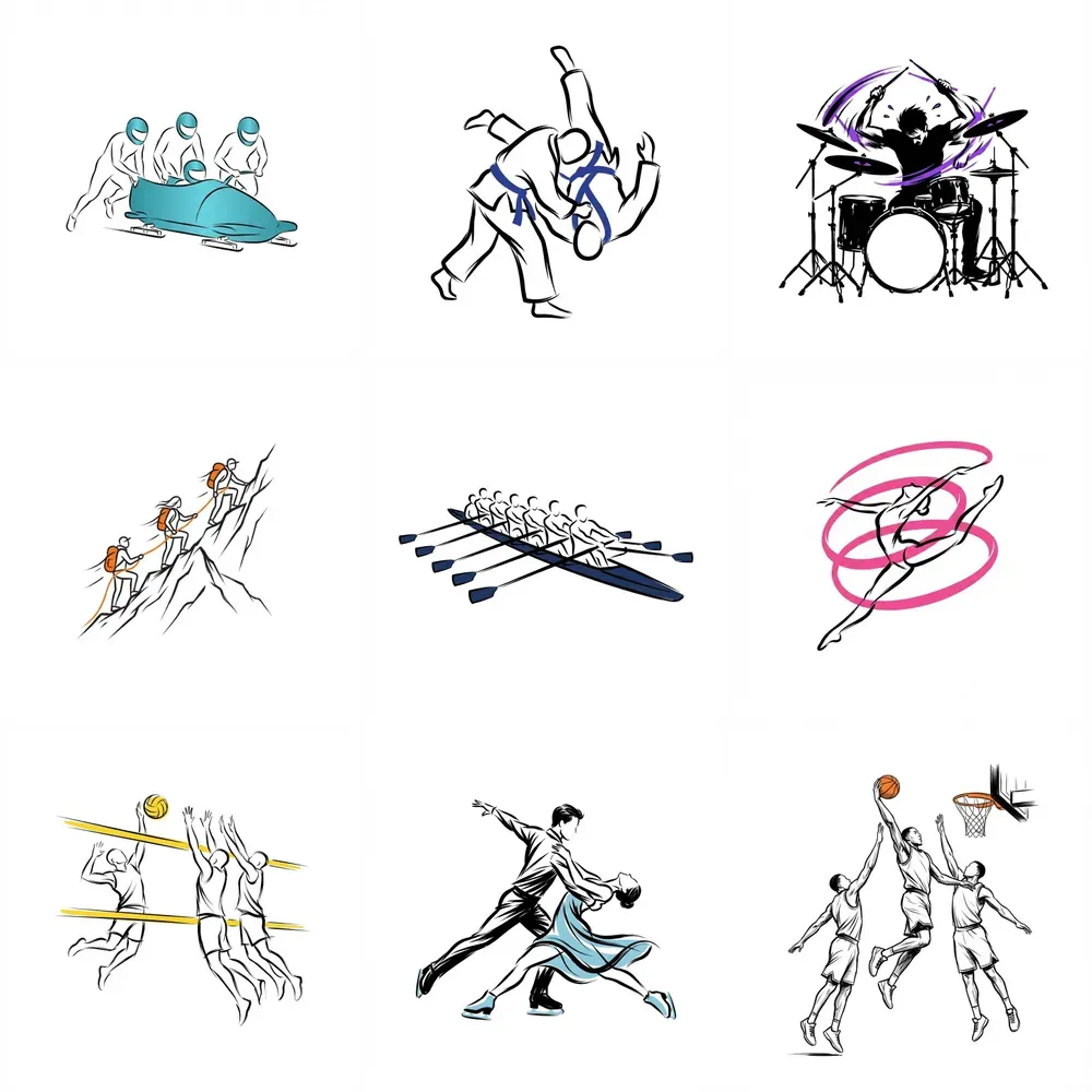 Dynamic Ink Minimalist Calligraphy Logos