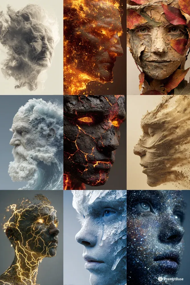 Elemental Fusion Portrait Generator